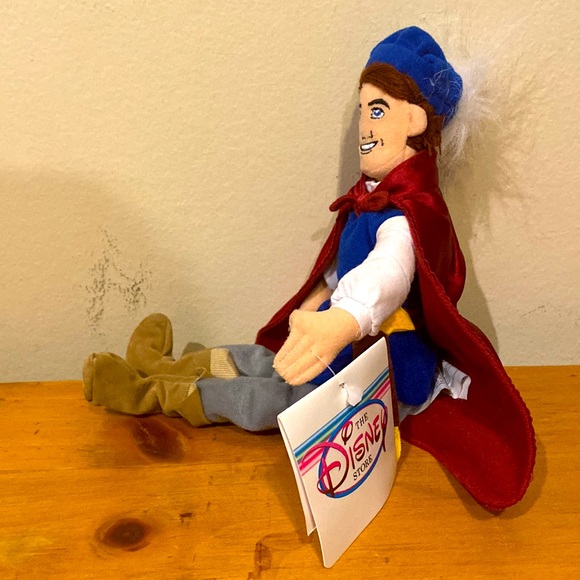 The Disney Store Prince From Snow White Bean Bag Plush NWT Approx 9-10" - Picture 2 of 6